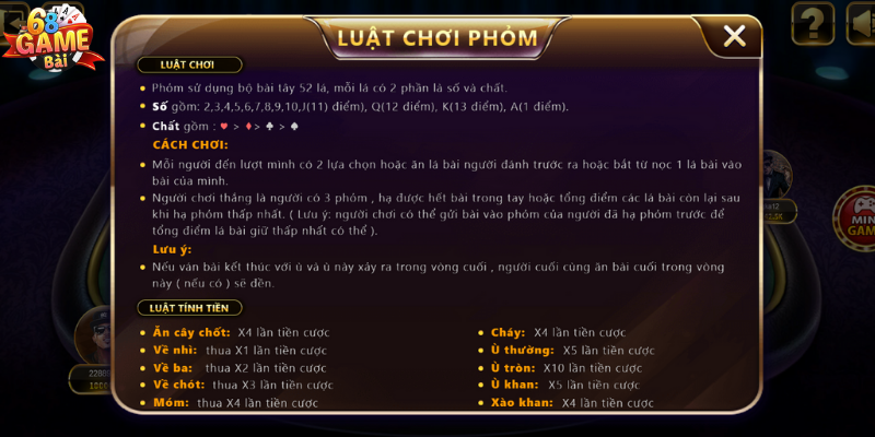 Luật chơi phỏm 9 cây cơ bản cho tân binh